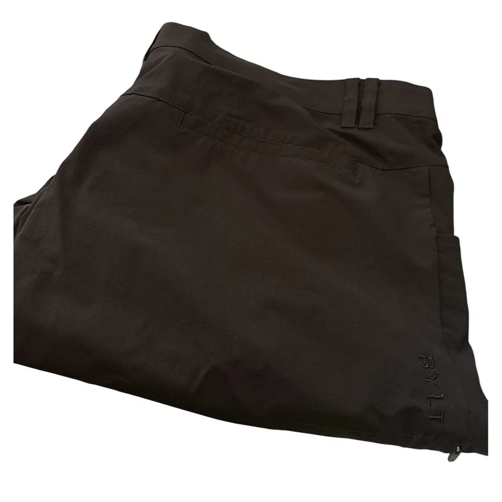 BYLT Pants Mens 38 Black Ace Joggers‎ Stretch Zip Pocket Nylon